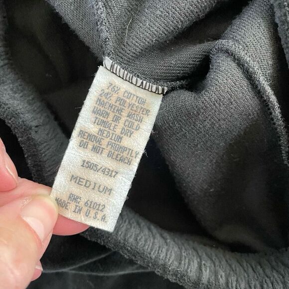 Vintage 80s Cherry Hill Abstract Velour Track Suit Sweatshirt Pants Set Black Bl - Picture 8 of 8